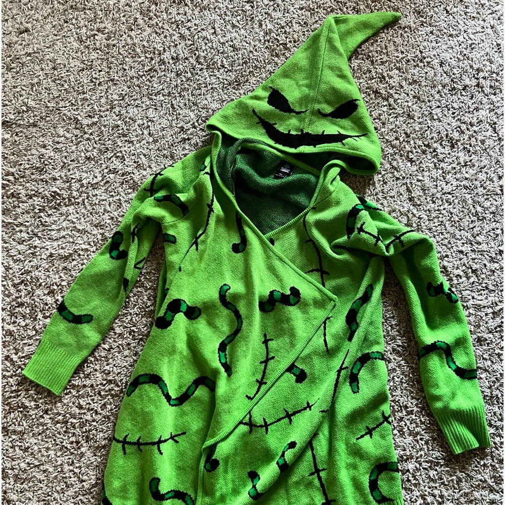 Nightmare Before Christmas Oogie Boogie Hooded Cardigan - NWOT - Size Small
